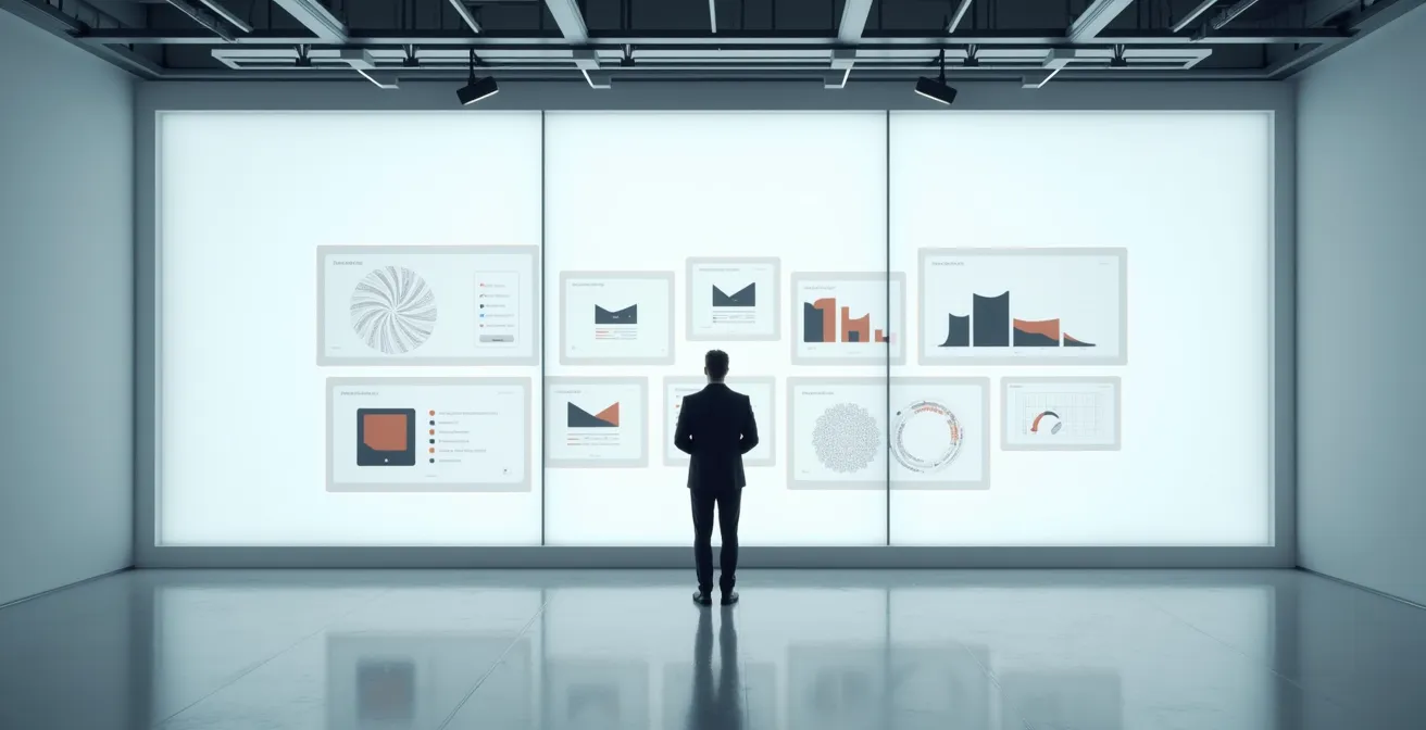 Interface épurée de gestion de flotte montrant l'essentiel des données